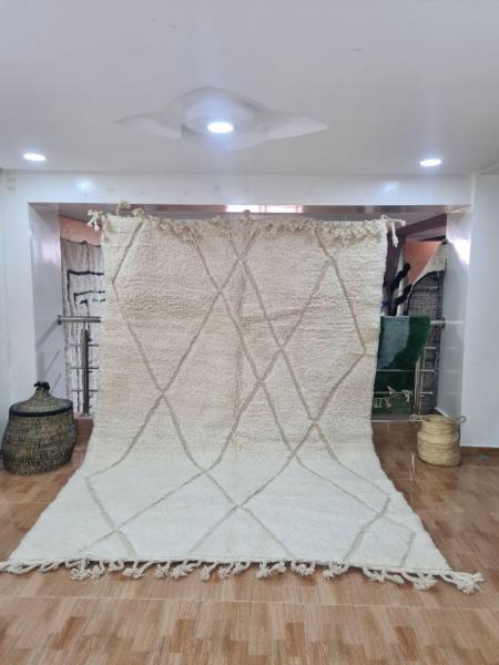 White Saf Marokkaans handgemaakt tapijt